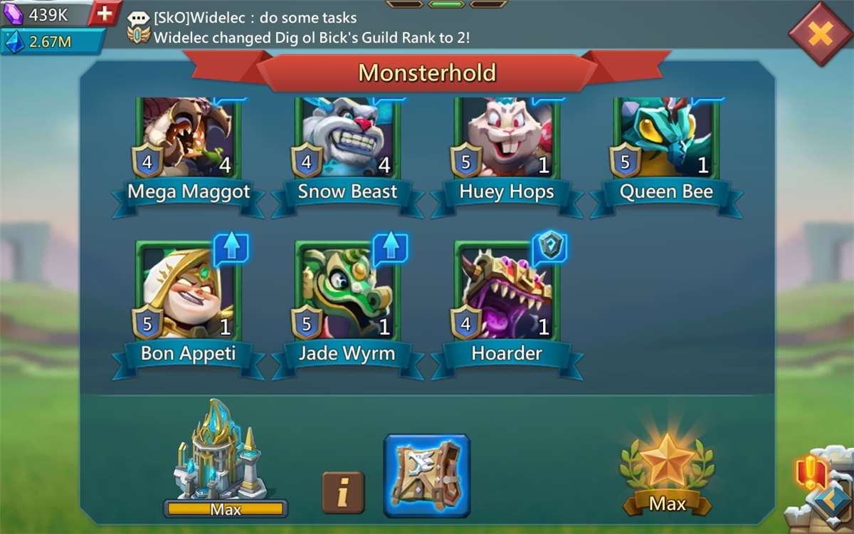 Game account sale Lords Mobile